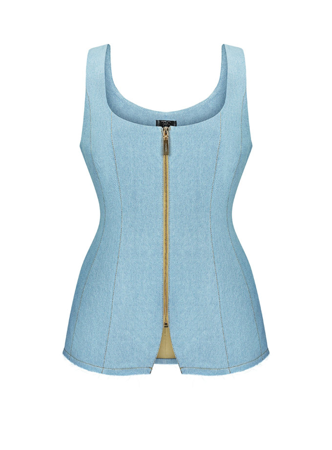 Жилет блакитний силуетний джинсовий TWINSIS CLOTHES (TW_AL_AM 011303)