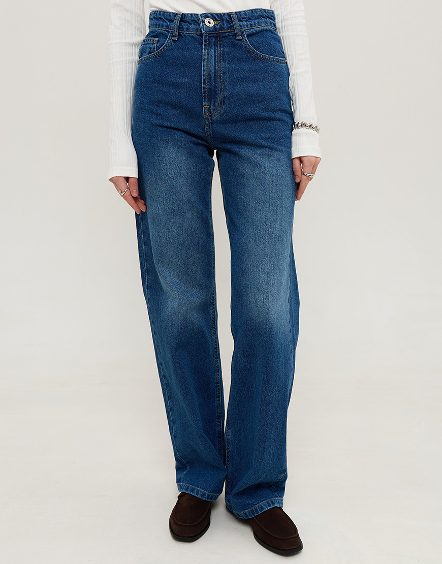 IMG_2524 Джинси прямі синього кольору ANNA YAKOVENKO (AY_3953) - фото 3