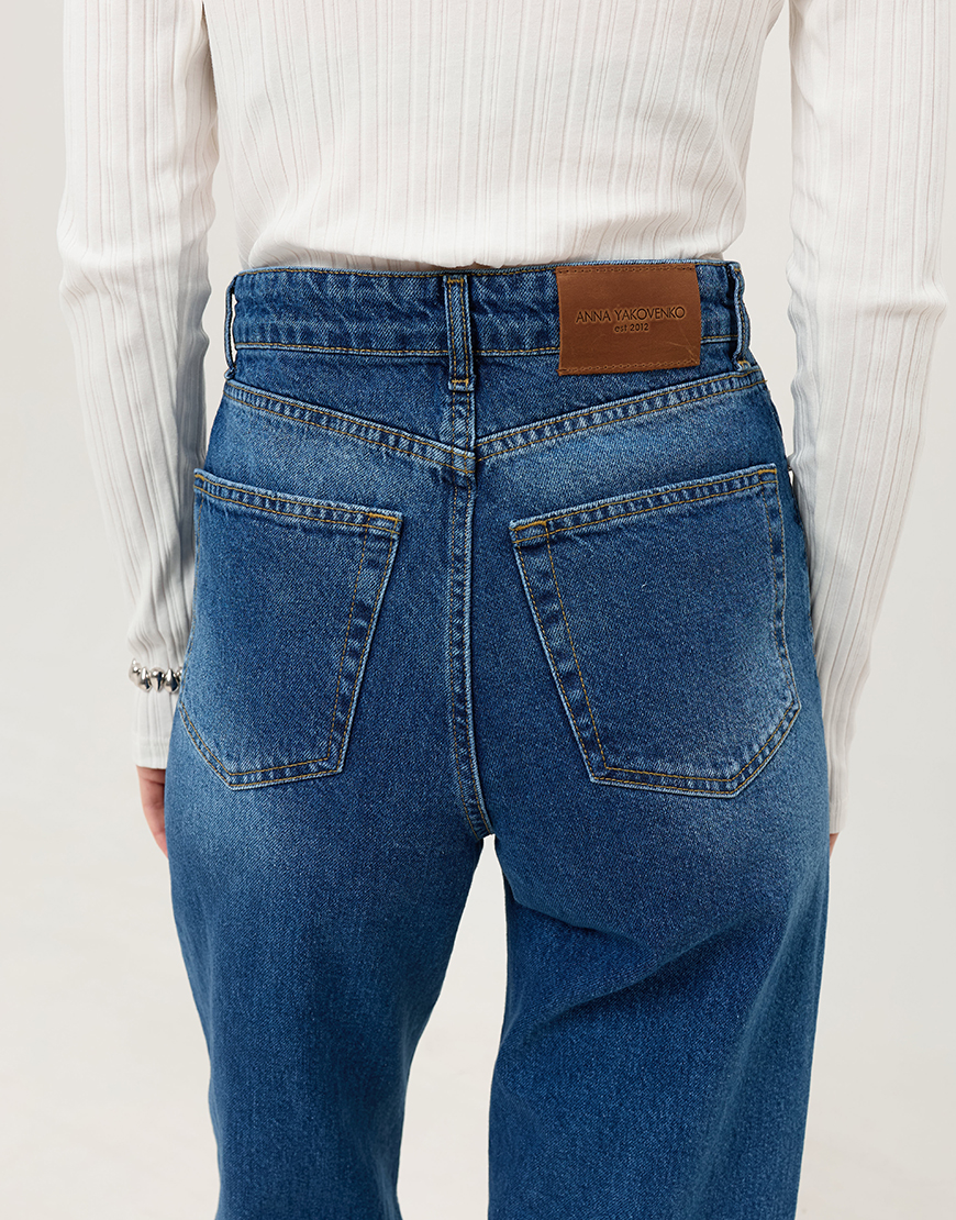 IMG_2535 Джинси прямі синього кольору ANNA YAKOVENKO (AY_3953) - фото 6