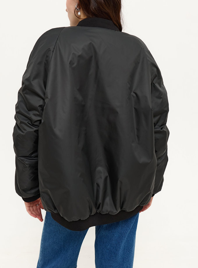 Бомбер чорного кольору ANNA YAKOVENKO (AY_3937)