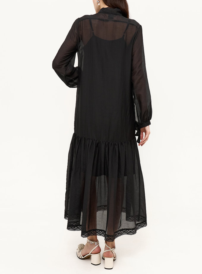 Сукня довжини міді чорна ANNA YAKOVENKO (AY_3938)