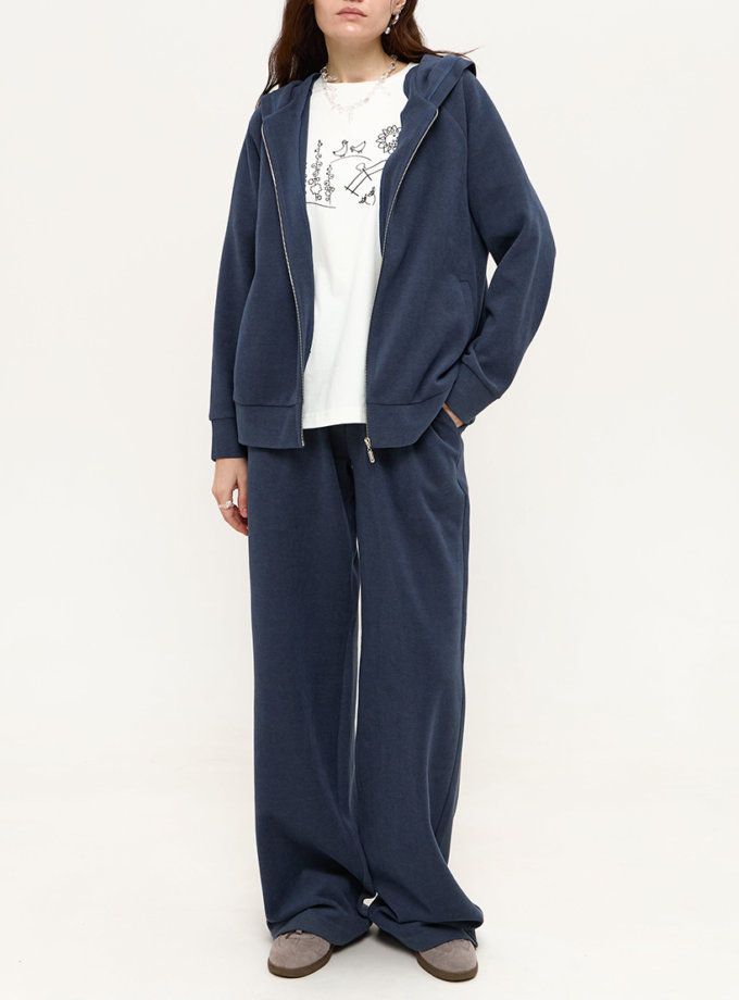 Трикотажні штані світло-синього кольору ANNA YAKOVENKO (AY_3942-1)