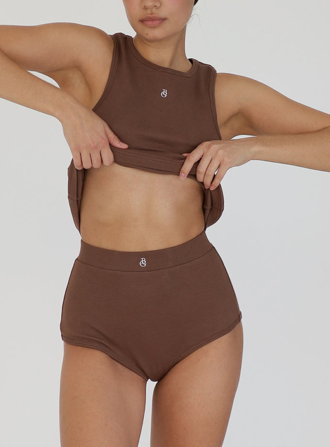 Боксери в рубчик коричневі BODY GLOW (BG_BOX01_BRW)