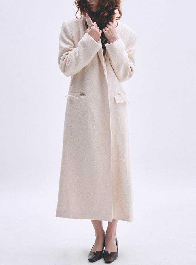 Copenhagen молочне шерстяне пальто BÚDZIKO (BDZ_CPH-CT-WT-SS25)