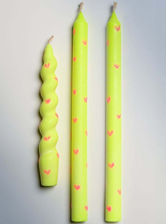 Свічки Неонове Серце FIRE RABBIT (FR_SET04_y)