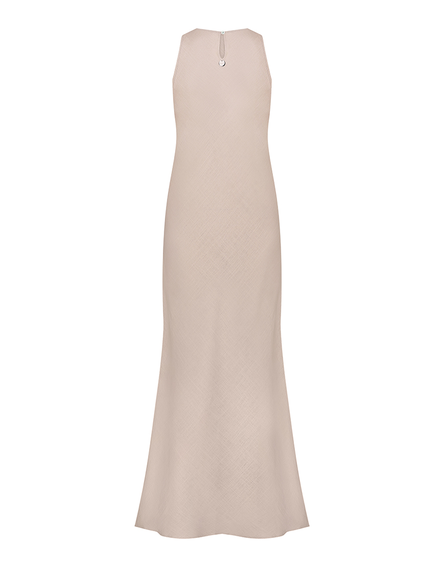 back Сукня максі з льону CHALETY (CHLT_ Sardinia_Dress_ Beige) - фото 4