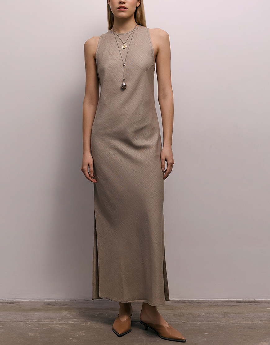 img7395web Сукня максі з льону CHALETY (CHLT_ Sardinia_Dress_ Beige) - фото 2