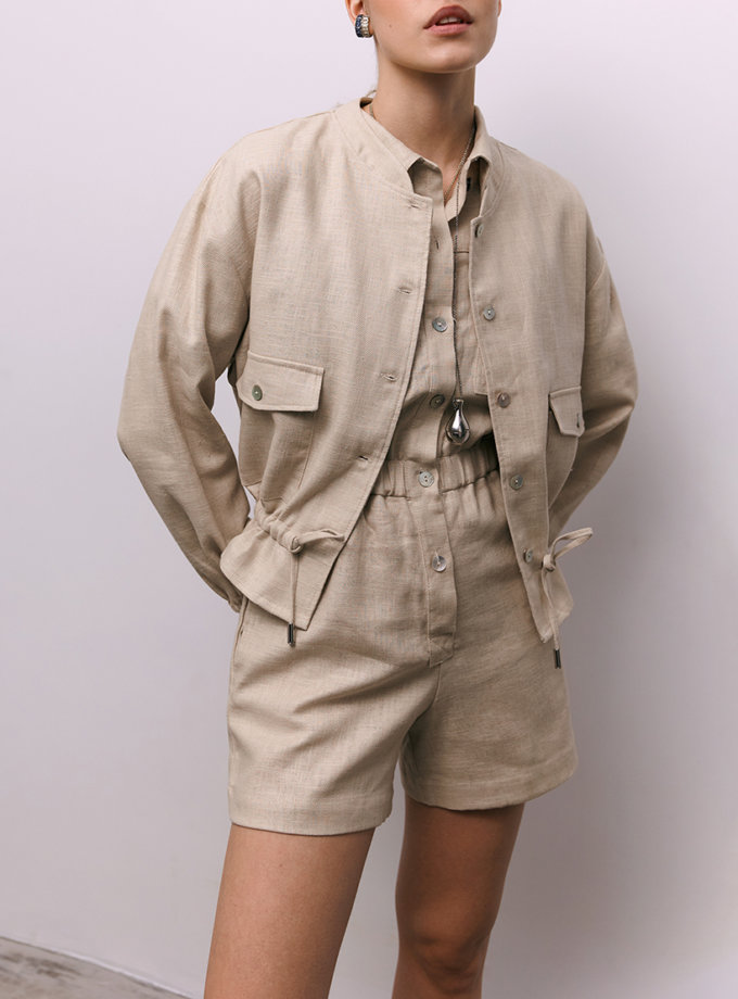 Бомбер з кропіви CHALETY (CHLT_ Tuskany_Jacket_ Beige)