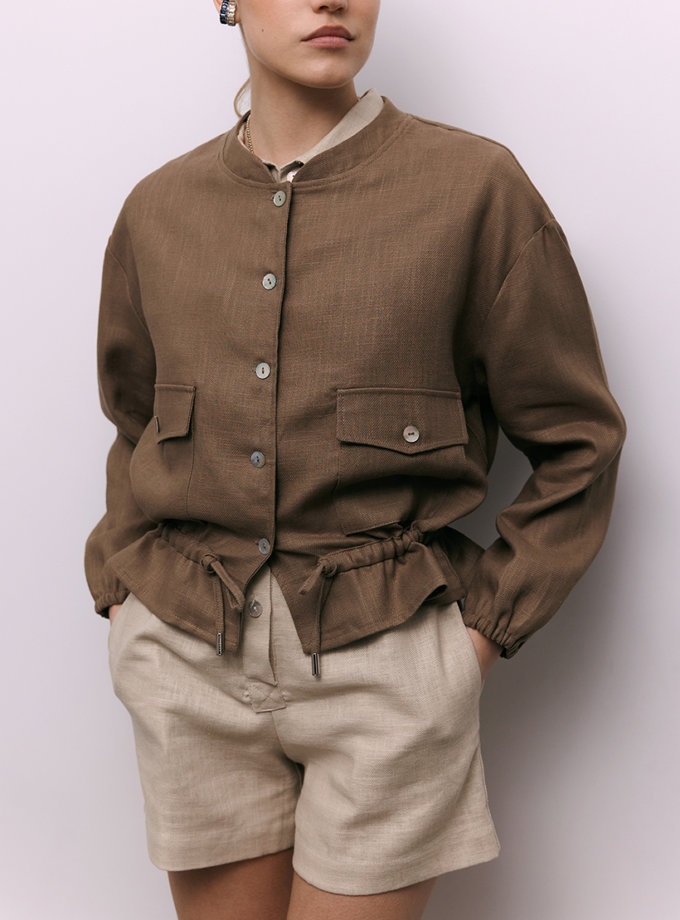 Бомбер з кропіви CHALETY (CHLT_ Tuskany_Jacket_ Brown)