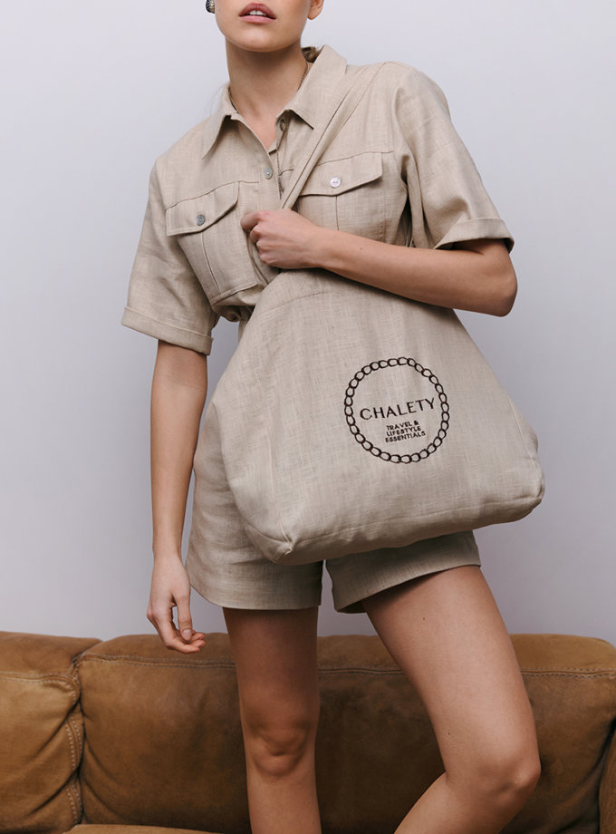 Сумка-шопер з кропіви CHALETY (CHLT_ Florence_Shopper_bag_ Beige)