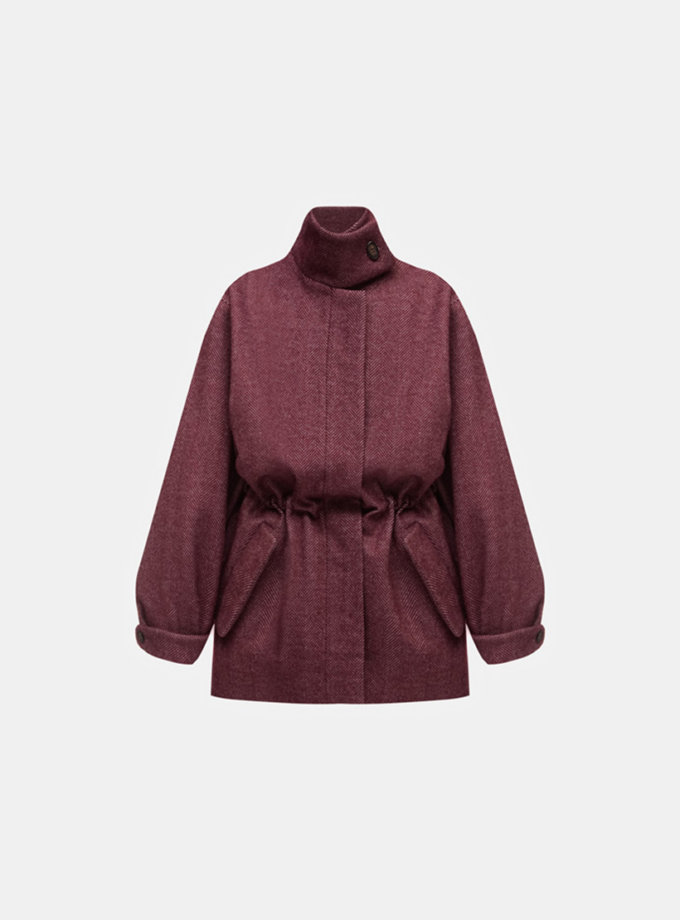Парка вовняна Malva бордо MARCHI (MRCH_ss25-01r)