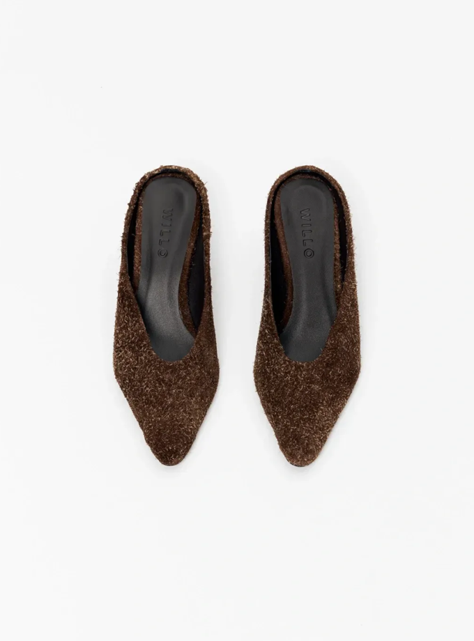 Мюлі Твіггі ворсисті шоколадні WILLO (WLL_W_2506_SS)