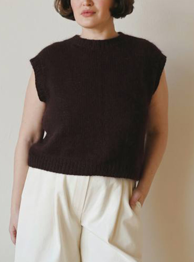 Жилетка з ангори Burgundy NYNI (NN-099-011-4) - фото 5