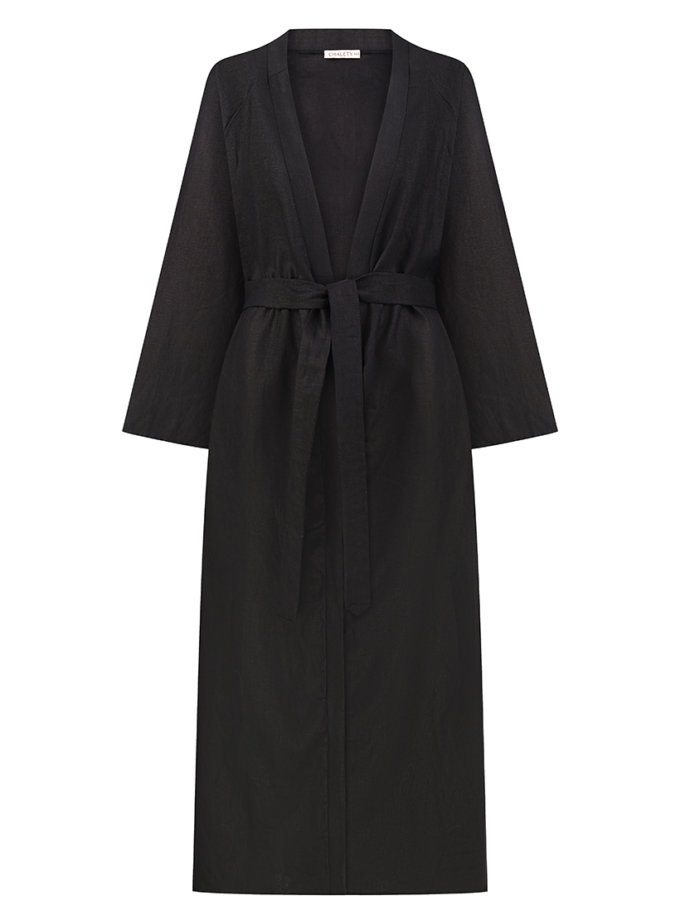 Кардиган довгий з льону CHALETY (CHLT_ Umbria_Cardigan_ Black)