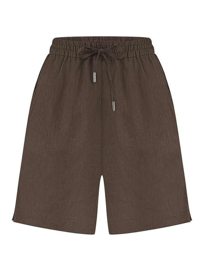 Шорти з льону коричневі CHALETY (CHLT_Sicily_Shorts_ Chocolate)