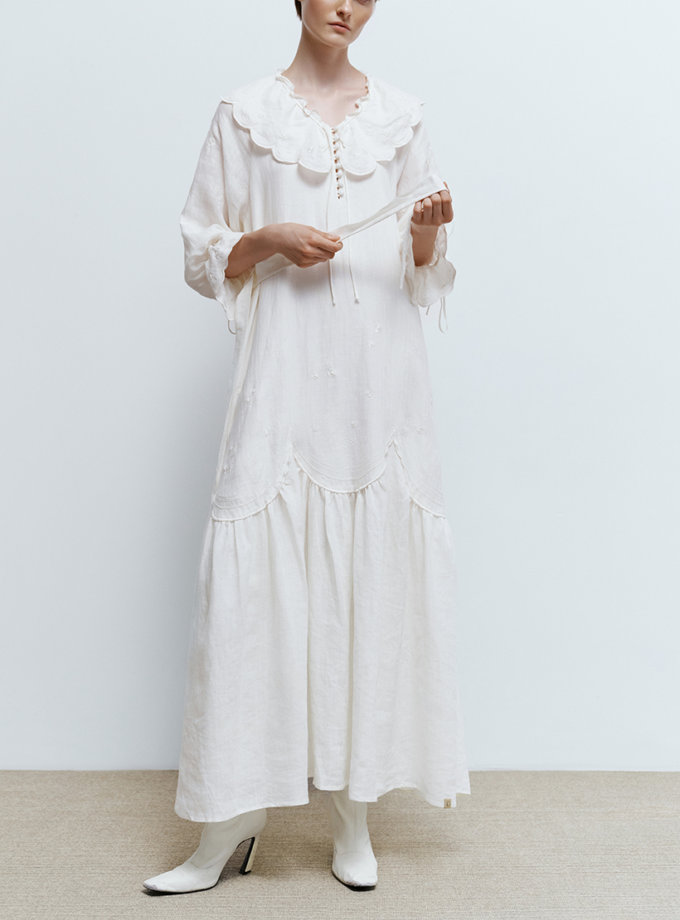 Сукня Ода з білою вишивкою GAPTUVALNYA (GPTV_AA_4336)