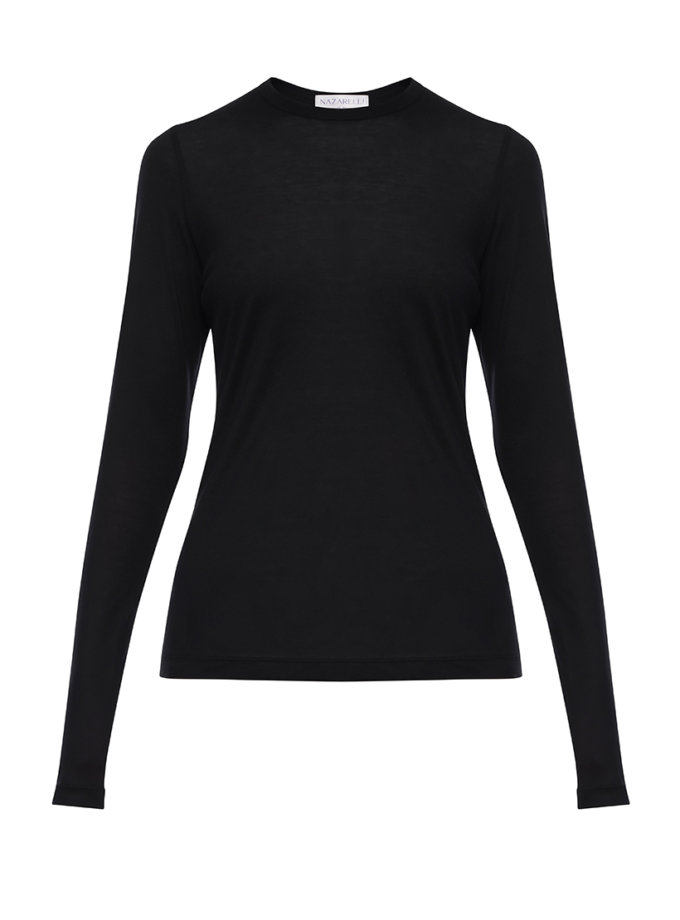Лонгслив чорний NAZARELL! (NZRLL_НФ-00000029)