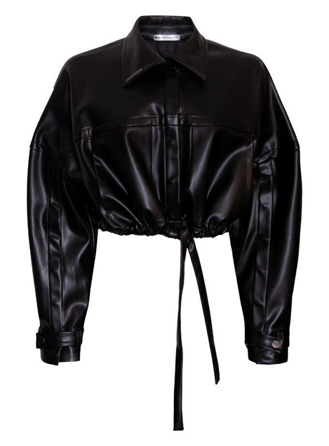 Куртка укорочена оверсайз чорна 7/11 SEVEN ELEVEN (SE_SE26Jckt_B)