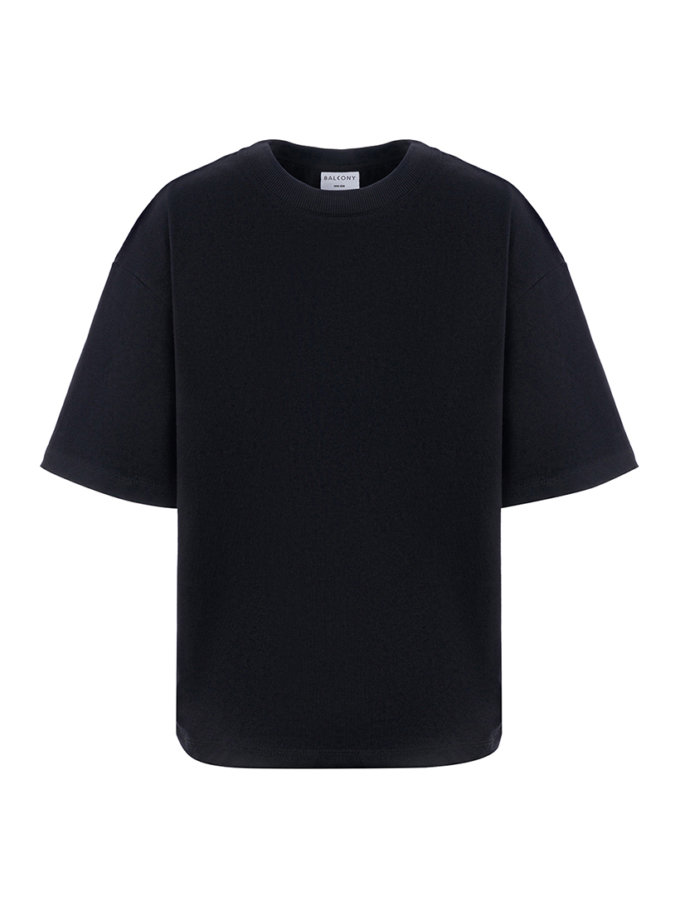 Футболка чорна оверсайз BALCONY GARMENT (BLCN_1319-1)
