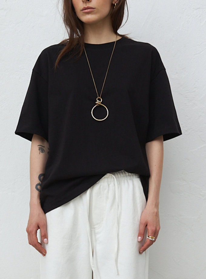 Футболка чорна оверсайз BALCONY GARMENT (BLCN_1319-1)