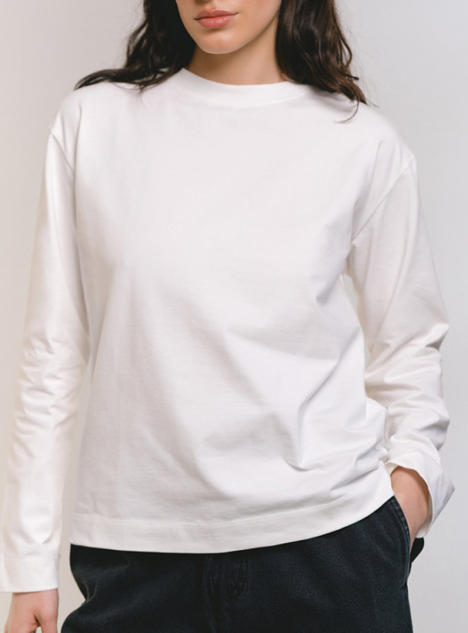 Лонгслів трикотажний молочний BALCONY GARMENT (BLCN_1441)