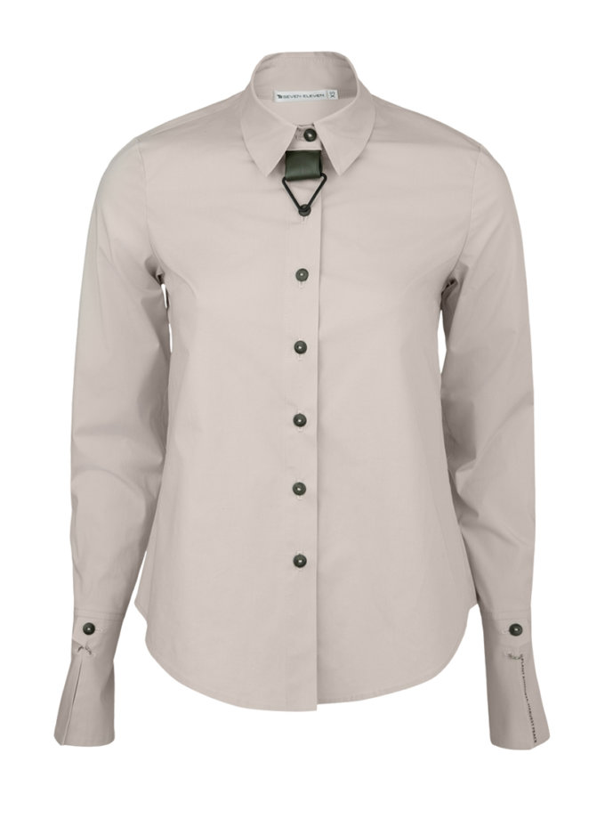 Сорочка бежевого кольору з принтом 7/11 SEVEN ELEVEN (SE_SE26Shrt_Bg)