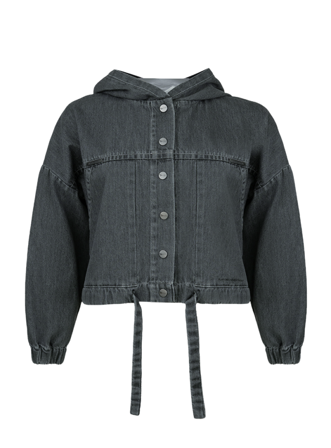 Джинсовка вкорочена з капюшоном сірого кольору 7/11 SEVEN ELEVEN (SE_SE26JnsJck_Gr)