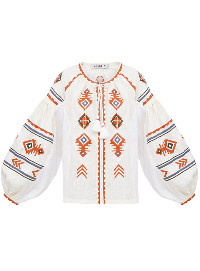 Лляна вишиванка в бохо стилі Pole ETNODIM (ETN_Pole)
