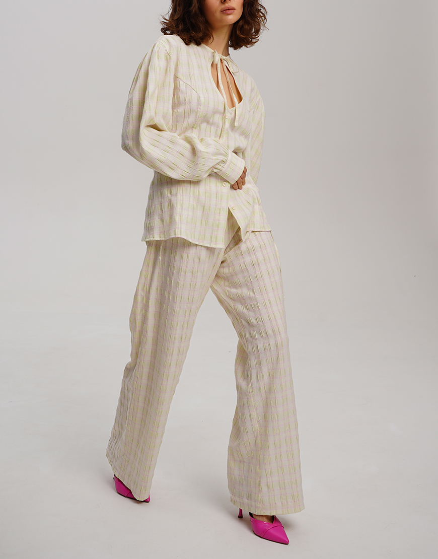 DSC05939 Фактурні легкі штани на завʼязках по бокам XM BY MALINOVSKAYA (XM_30_RN9_12) - фото 2