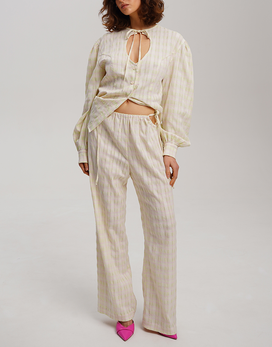 DSC05956 Фактурні легкі штани на завʼязках по бокам XM BY MALINOVSKAYA (XM_30_RN9_12) - фото 3