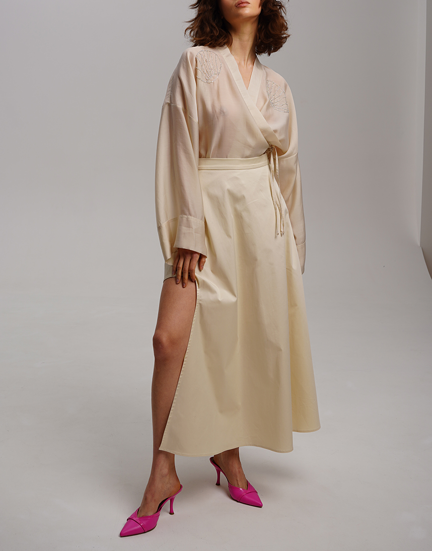 DSC06209 Спідниця кльош міді з вирізом збоку XM BY MALINOVSKAYA (XM_30_RN9_27) - фото 3