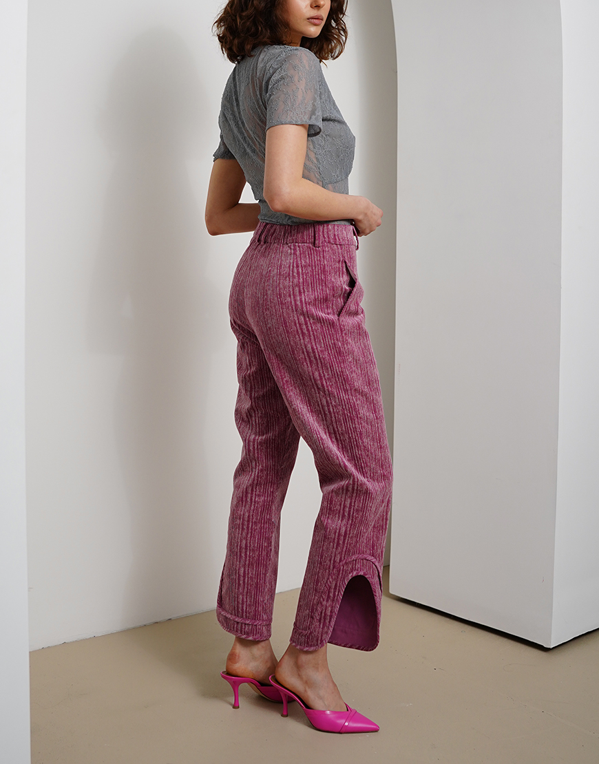 DSC06233 Рожеві брюки з натурального вельвета XM BY MALINOVSKAYA (XM_30_RN9_6) - фото 3