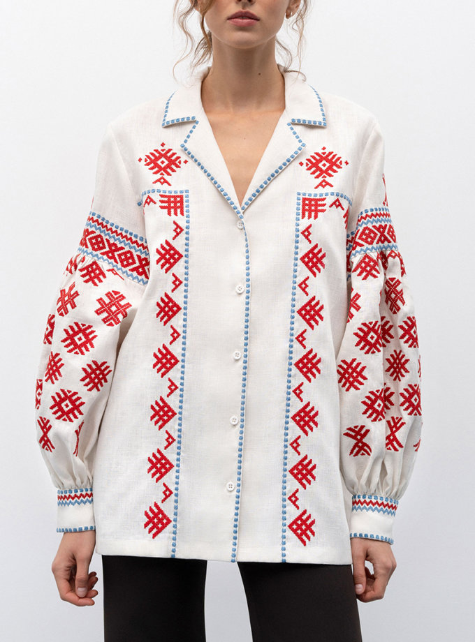 Жіноча вишиванка за мотивами орнаментів Ольги Косач Pchilka ETNODIM (ETN_Pchilka)