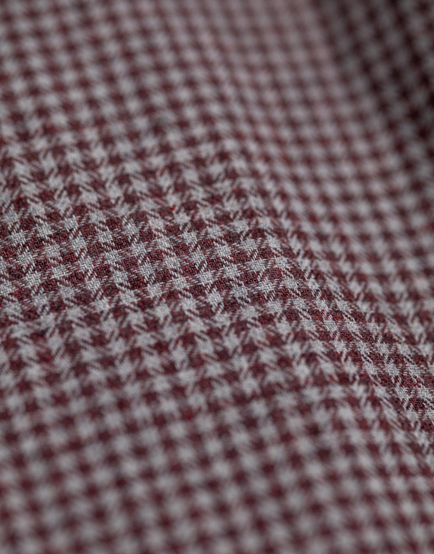 Fabric_PKHP_188 Сорочка в клітинку оверсайз бургунді 7/11 SEVEN ELEVEN (SE_SE26ShrtPl_G_Brd) - фото 7