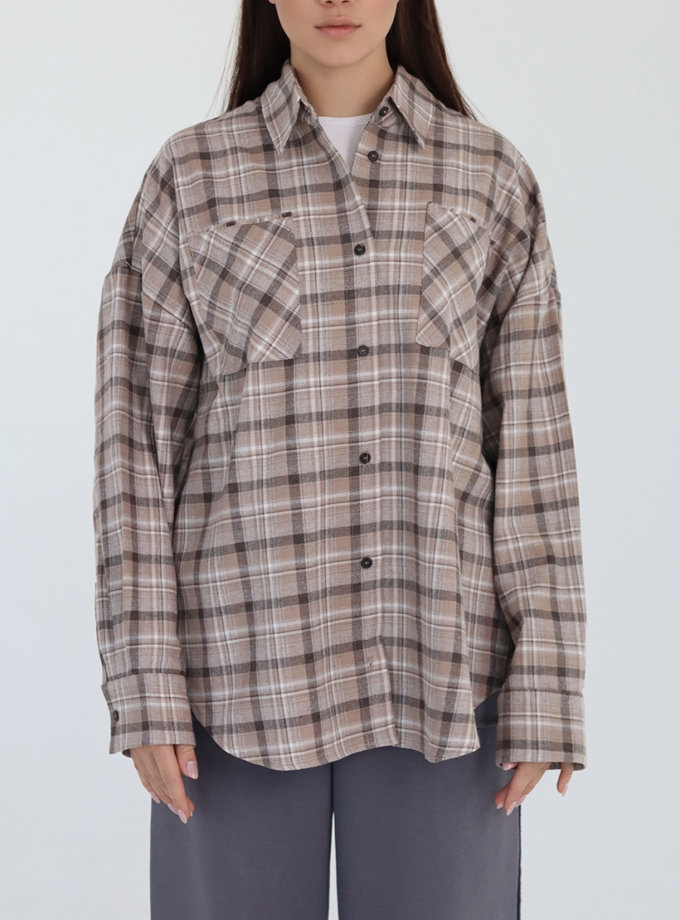 Картата сорочка Trail Accent пісочна MAXAVI (MX_2510_beige)