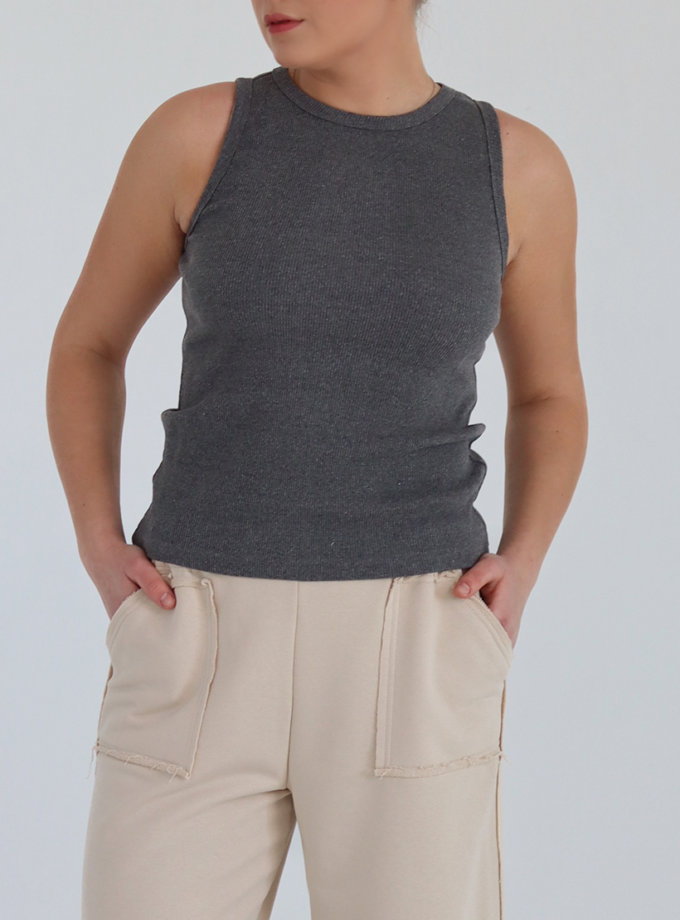 Майка Basic темно-сіра MAXAVI (MX_2509_gray)