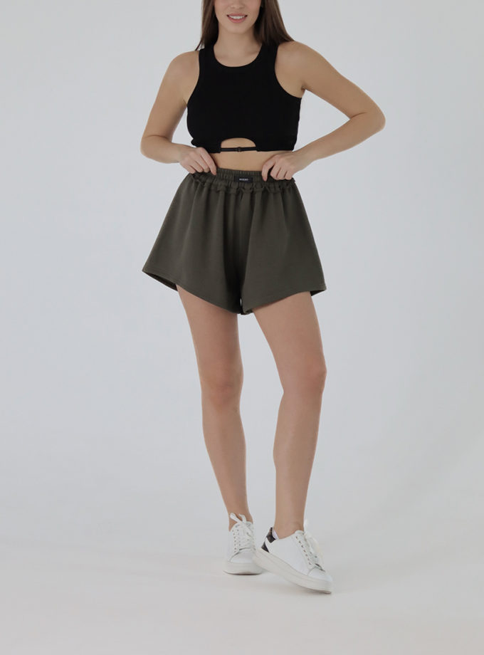 Шорти-кльош кольору хакі MAXAVI (MX_2403)