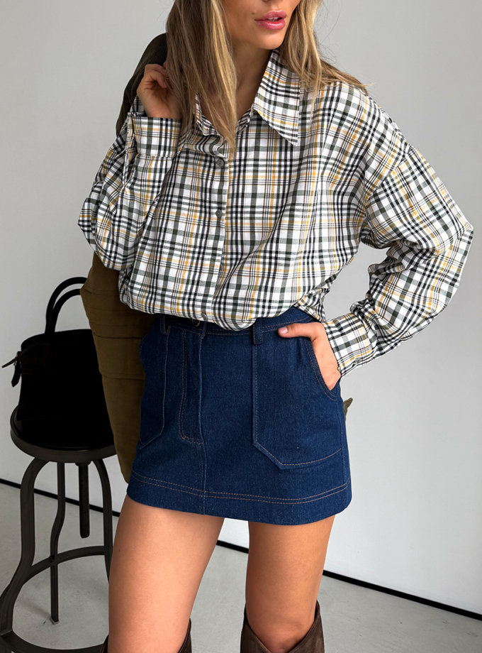 Сорочка у клітинку із бавовни GET DRESSED. (GD_SS25_81)
