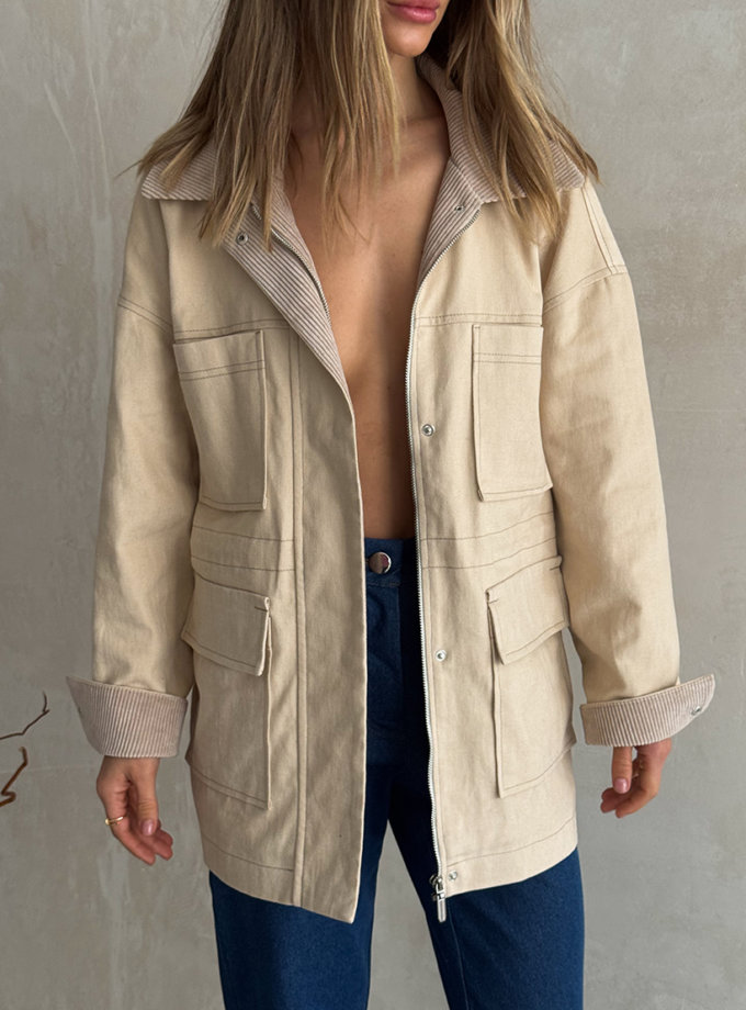 Куртка робочого на підкладі-сітці бежева GET DRESSED. (GD_SS25_12)