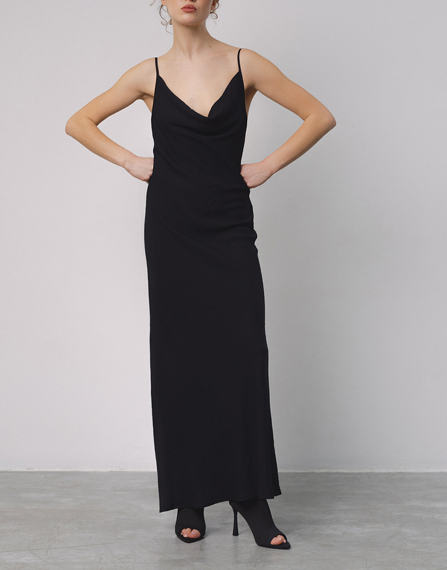 IMG_4065 Сукня Комбінація чорна NOMA STUDIO (NOMA_182025) - фото 2