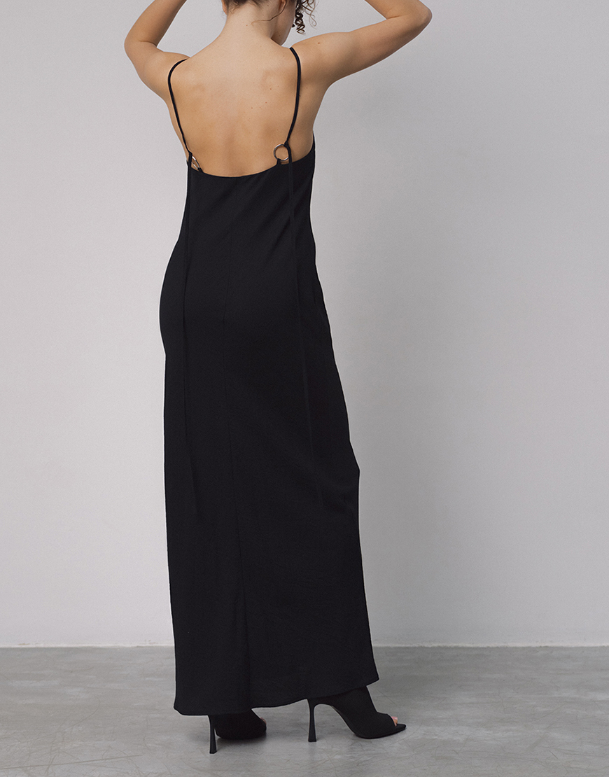 IMG_4066 Сукня Комбінація чорна NOMA STUDIO (NOMA_182025) - фото 3