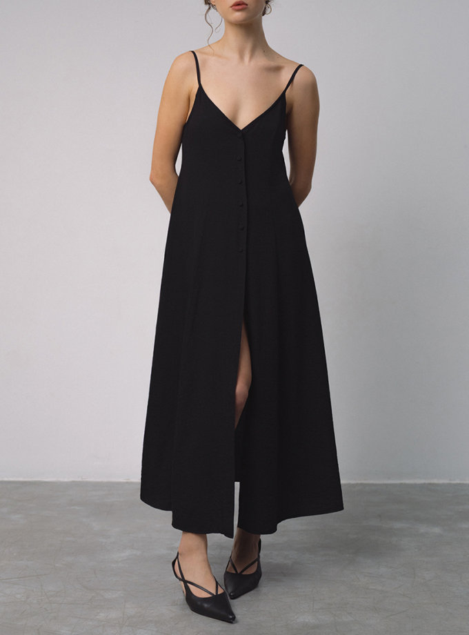 Сукня на ґудзиках чорна NOMA STUDIO (NOMA_252025)