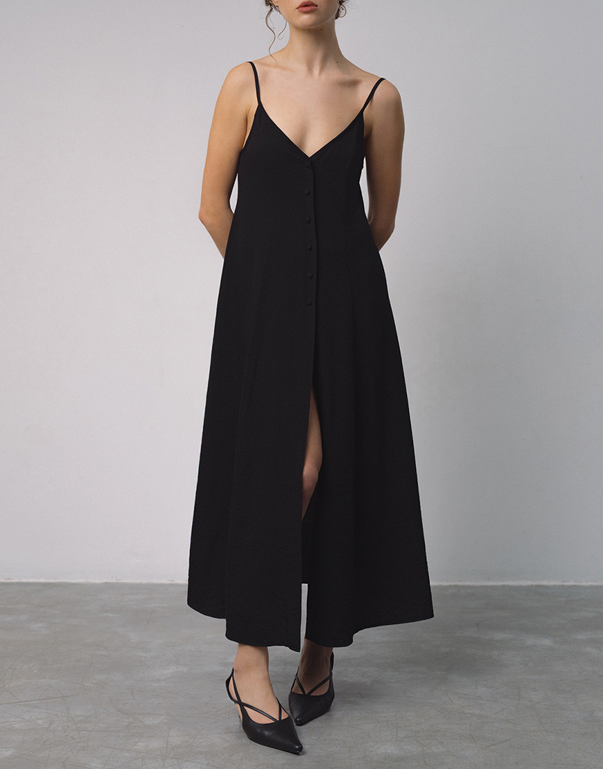 IMG_5142 Сукня на ґудзиках чорна NOMA STUDIO (NOMA_252025) - фото 2