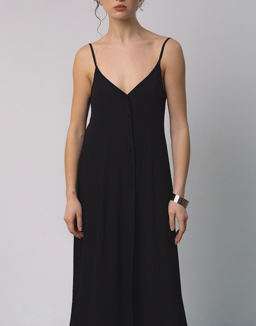 IMG_5143 Сукня на ґудзиках чорна NOMA STUDIO (NOMA_252025) - фото 3