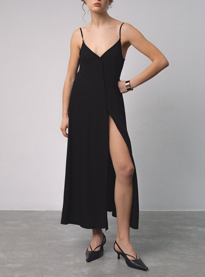 Сукня на ґудзиках чорна NOMA STUDIO (NOMA_252025)