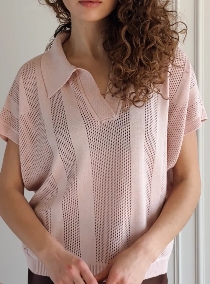 Поло Lace рожеве SAVOUR (SVR_JR-1320_pink)