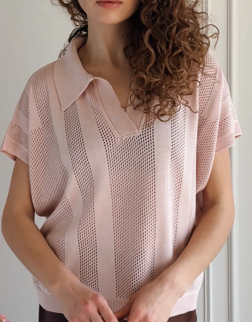 IMG_5305 Поло Lace рожеве SAVOUR (SVR_JR-1320_pink) - фото 2