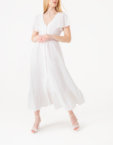 Лляна сукня з гудзиками біла MAGNETIC (MGN_1739MK) - фото 4