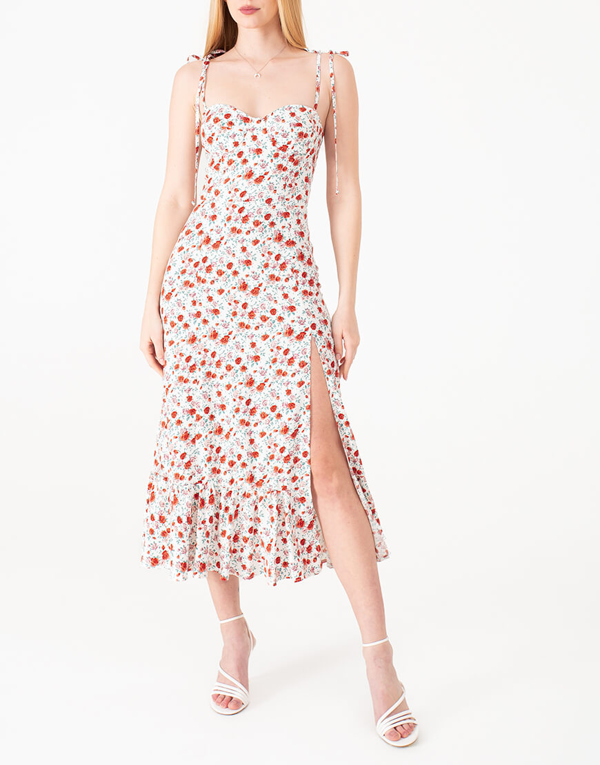 IMG_6776-не кадр-2 Сукня з чашками біла принт троянди MAGNETIC (MGN_ 1733WR) - фото 3