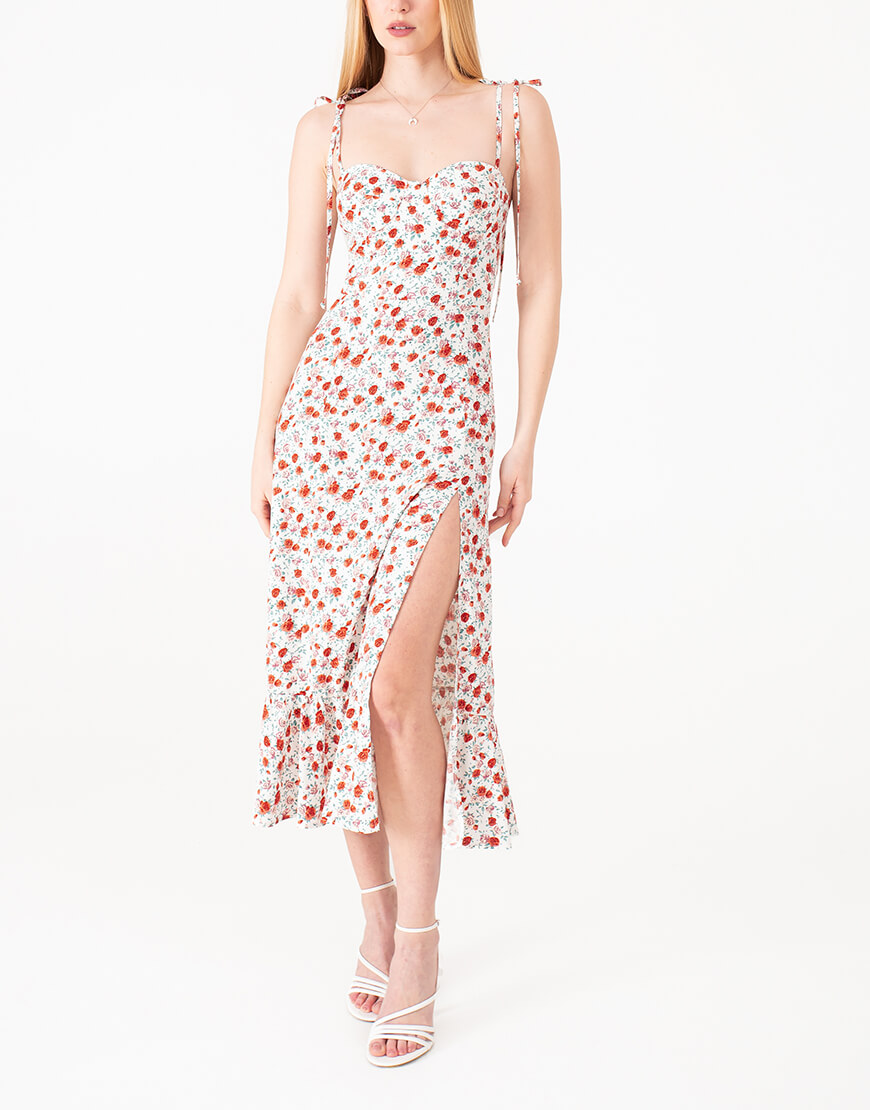 IMG_6777-не кадр-2 Сукня з чашками біла принт троянди MAGNETIC (MGN_ 1733WR)